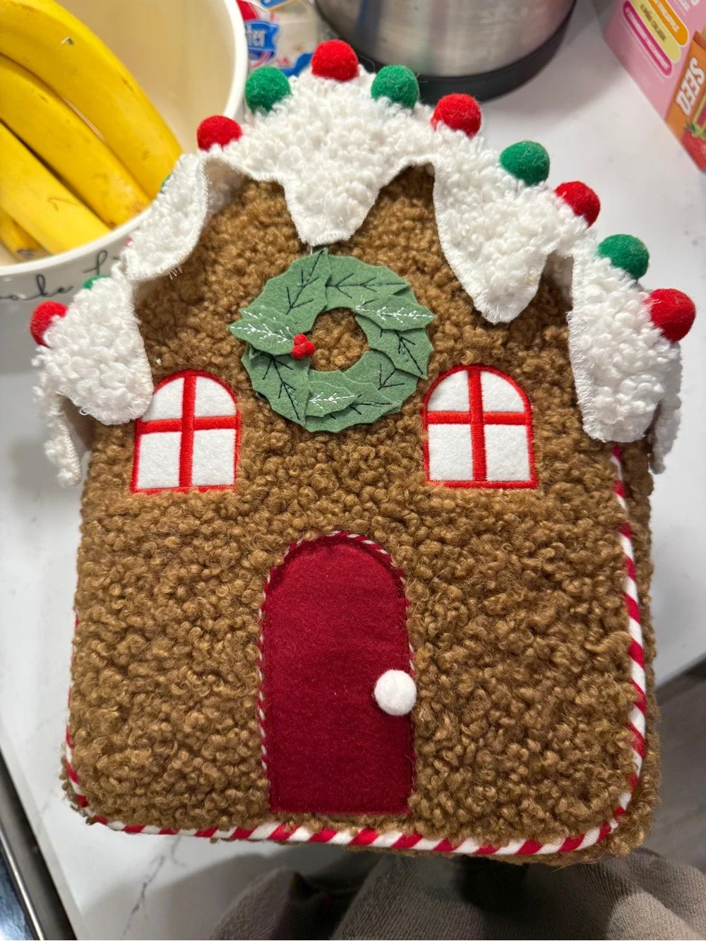 Pottery Barn Decorated Gingerbread House Pillow